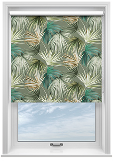 Azumi, Green Leaf - Twist&Fit Roller Blind
